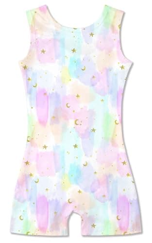 Idgreatim Gymnastic Leotards for Girls Size 5-6 Kids Gymnastics Clothes Sleeveless Biktards Unitards Activewear Clothes