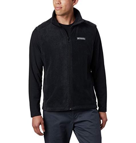 Columbia Mens Steens Mountain Fleece Vest, Black, Medium