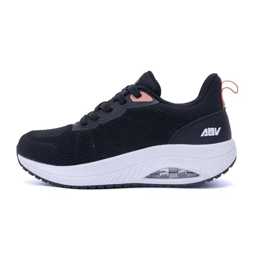 BiNHam Women's Walking Shoes for Plantar Fasciitis Pain Relief Arch Support Orthotic Tennis Sneakers Supportive Comfortable for Gym Workout Black 10