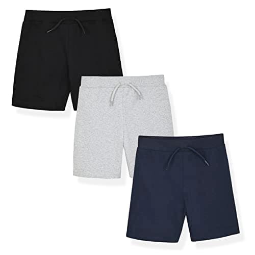 Studio 3 Boys and Toddlers' French Terry Knit Shorts, Multipacks (as1, Age, 2_Years, Black/Heather Grey/Navy)
