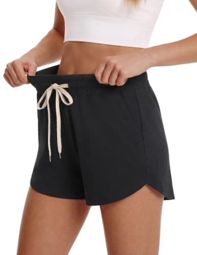 iceROSE Sweat Shorts for Women, Athletic Running Workout Drawstring Casual Lounge Loose Summer Shorts with Pockets