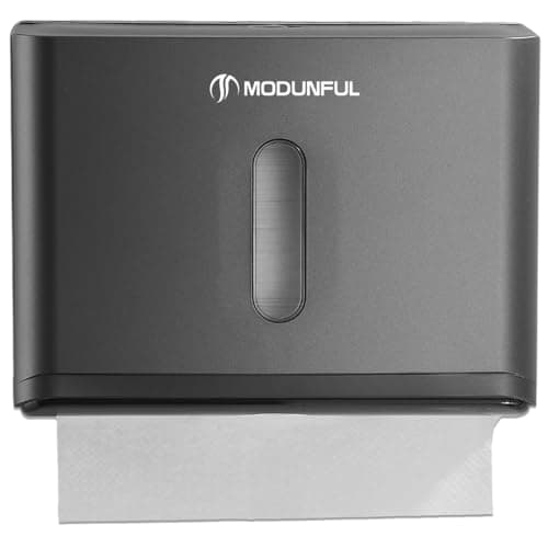 Adhesive Paper Towel Holder for Bathroom: Multifold/Trifold/C Fold Paper Towel Dispenser for Compact Commercial Toilet