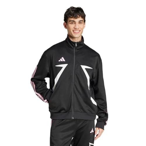 adidas Men's House of Tiro Nations Pack Sportswear Track Top, Black/White/True Pink, Small