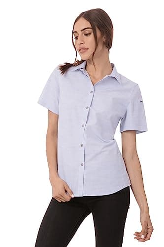 Chef Works Women's Havana Shirt, Blue, Large