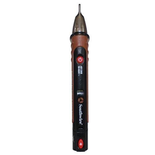 Southwire 40136N NCV Pen Type Detector with Flashlight; 50-600V AC Pro