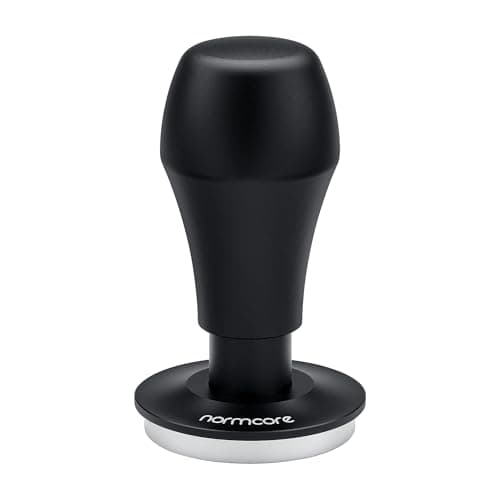 Normcore 51.5mm Coffee Tamper V4.1 with Click Sound Feedback, Spring Loaded Tamper With Stainless Steel Flat Base, Compatible with La Pavoni lever machine, Black