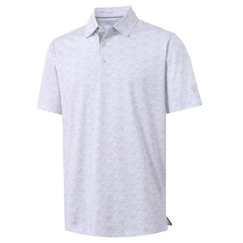 M MAELREG Polo Shirts for Men Quick Dry Fit Short Sleeve Performance Moisture Wicking Print Men’s Golf Shirts