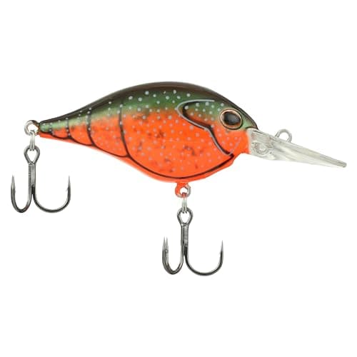 Berkley Dime Freshwater Fishing Lure, Red Swamp Craw, 1/2oz, Authentic Balsa-Like Action, Equipped with Sharp Fusion19 Hook, Ideal for Bass Fishing