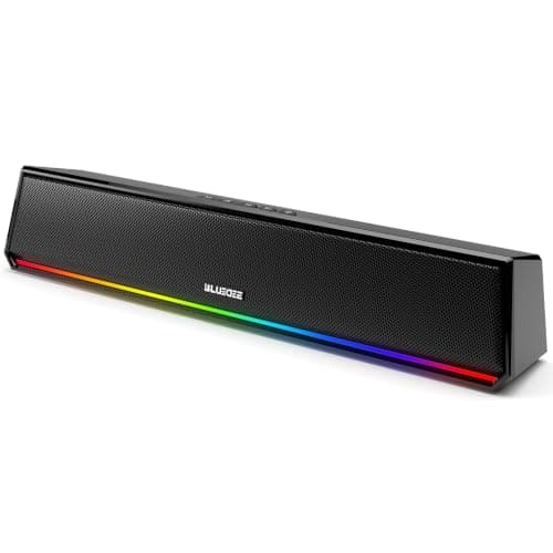 Bluedee Computer Speakers for Desktop PC, Bluetooth & USB PC Sound Bar RGB