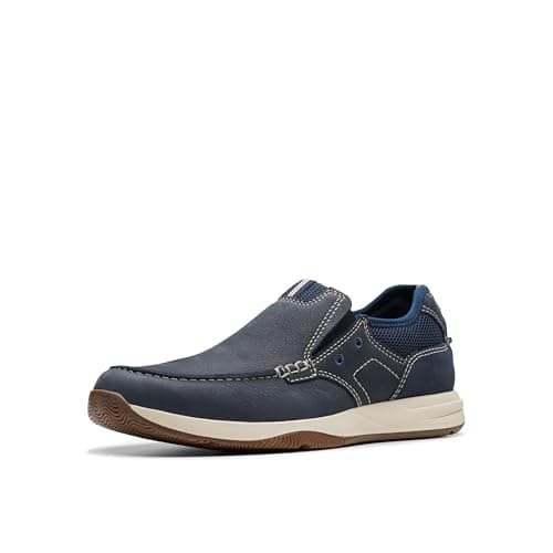Clarks Collection Men's Sailview Step Loafer, Navy Nubuck, 11 Medium US