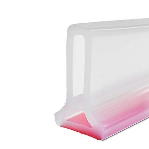 Duzzy 98 Inch Shower Threshold Water Dam, Shower Water Guard to Keep Water in Shower, Shower Water Stopper Dry and Wet Separation Suitable for Bathroom and Kitchen (Clear)