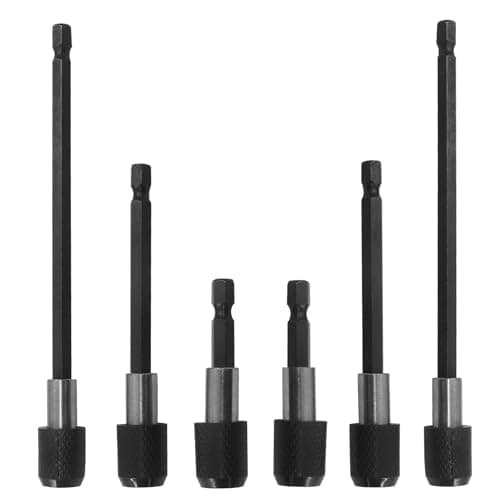OSVJE Hex Shank Drill Bits Adapter, 1/4 Inch Black, 6PCS, 2",4",6"