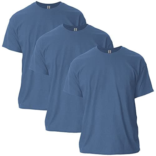 Gildan Adult Ultra Cotton T-Shirt, Style G2000, Multipack, Heather Indigo (3-Pack), Small