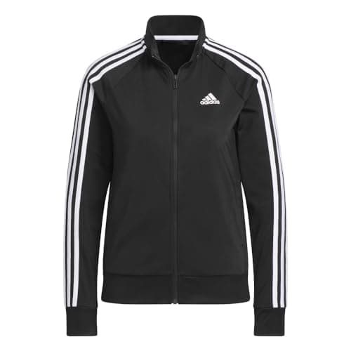 adidas womens Warm-up Tricot Slim 3-stripes Track Jacket Black Medium