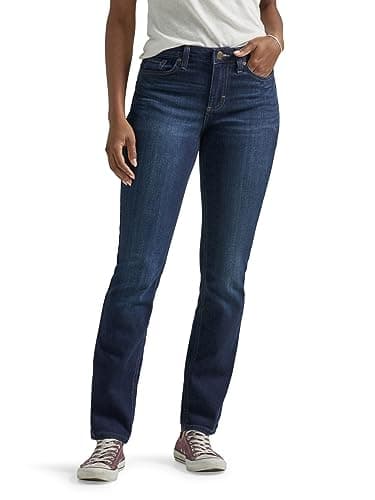 Lee Women's Legendary Mid Rise Straight Leg Jean Nightshade 8 Short