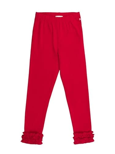 RuffleButts Baby-Toddler-Girls Ruffle Leggings - Soft Knit Ankle Length Leggings
