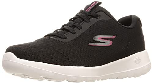 Skechers Performance Women's GO WALK JOY - ECSTATIC, Black/White, 5 Wide