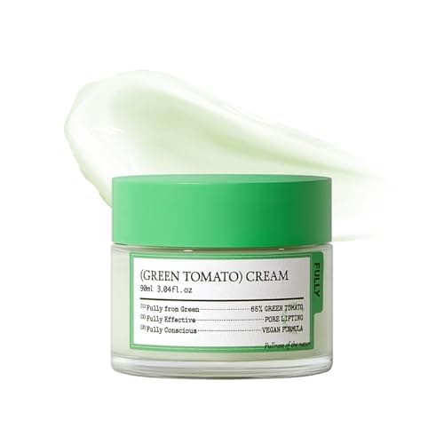 FULLY Green Tomato Facial Cream, Pore Lifting with 65% Green Tomato Extract and Vitamin C, Facial Moisturizer for Hydration and Elastcity,3.04 fl,oz, Exp JAN 2027