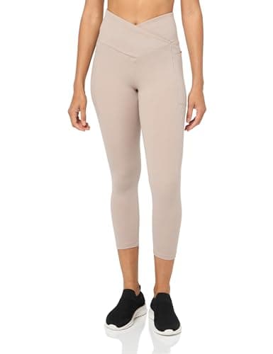 Danskin Women's Endurance Crossover Waist Crop Leggings