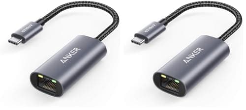 Anker USB C 3.0 to Ethernet Adapter, Portable 1-Gigabit Network Hub, 10/100/1000 Mbps, for MacBook Pro, iPad Pro 2019/2018, ChromeBook, XPS, Galaxy S9/S8, and More (Pack of 2)