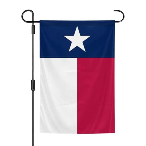 Texas Flags 12 x 18 Inches Double Sided Polyester Garden Flags Vivid Color for Indoor and Outdoor Yard Garden Street Decorations