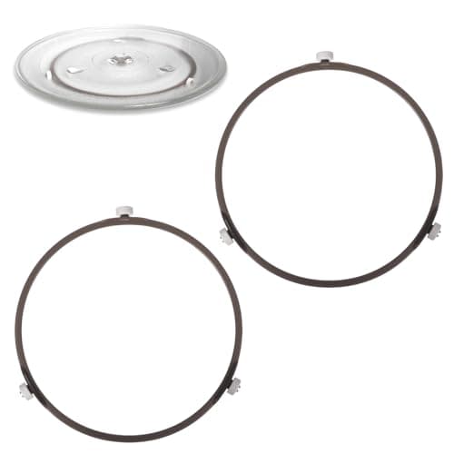 2 Pcs Microwave Turntable Ring 7in Microwave Parts Replacement Microwaves Rotating Ring Accessories for 9.65-10.63in Glass Plates Microwaves Glass Turntable Plate Tray Support