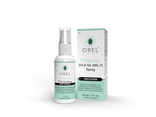 obel Vitamin D3 and K2 Spray | Bone Maintenance | Calcium Adsorption Assistance | Convenient Spray delivery