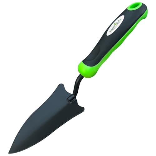 Garden Guru Transplanter Trowel Shovel - High Carbon Steel for Ultimate Strength - Rust Resistant - Ergonomic Grip - Perfect Hand Shovel Tool for Gardening Transplanting & Digging in Garden Beds