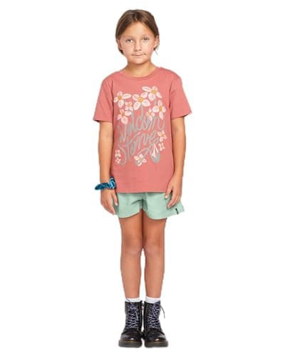 Volcom Girls Last Party Short Sleeve Tee Mauve X-Large