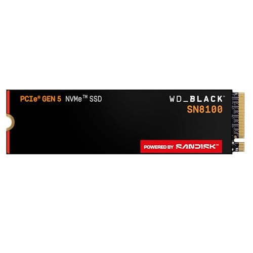 WD_Black SN8100 1TB NVMe SSD - PCIe 5.0x4, M.2 2280, Up to 14,900MB/s Read Speed, up to 11,000MB/s Write Speed, Best for AI Applications, Gaming, and Video Editing - WDS100T1X0M