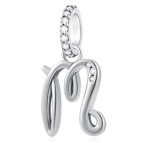 Letter M Charms Alphabet Pendant fit Pandora My First Mothers Day Bracelet