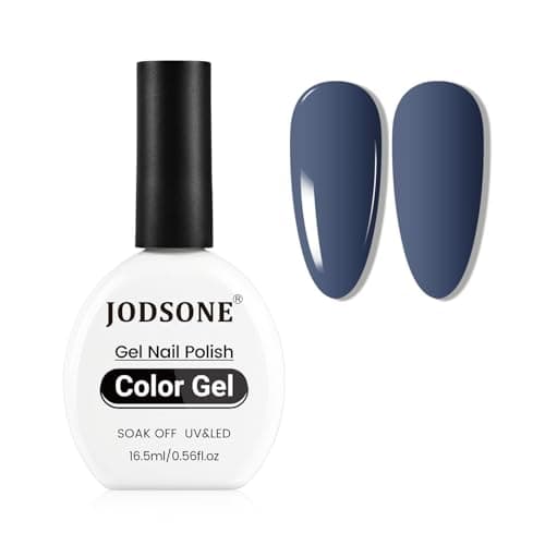 JODSONE Grayish Blue U V Gel Polish 16.5ml Soak Off Nail Color for Home Manicures Lilac Lacquer for Nail Art
