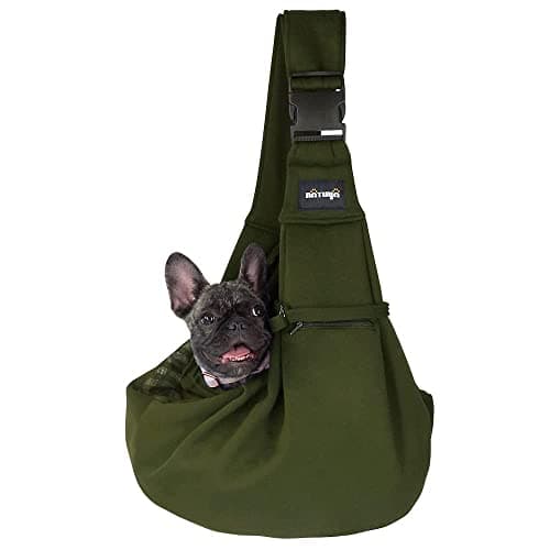 NATUYA Adjustable Strap Small Dog Cat Carrier Sling, Green