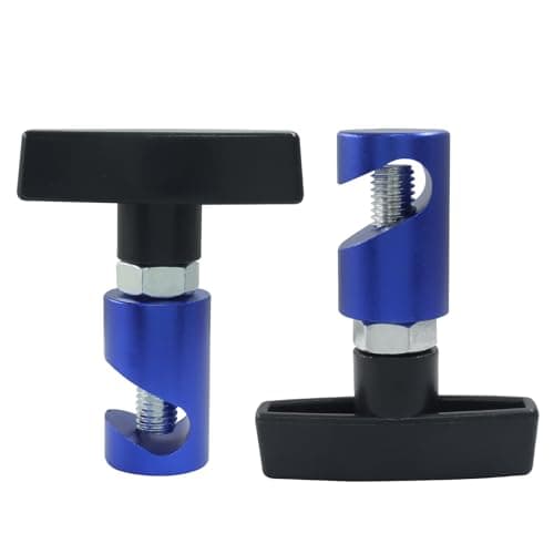 Kemcatui 2 Pcs Car Hood Support Rod, Vehicle Support Clamps for Universal Engine Bay Access and Maintenance (Blue)