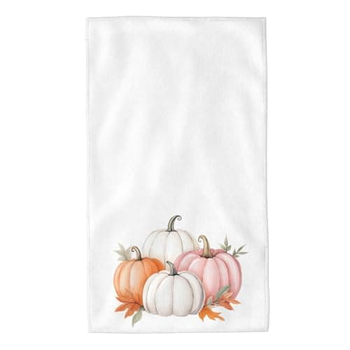 DADABULIU Hand Towel Pumpkin Thanksgiving Fall Face Washcloths Fingertip Kitchen Towels 27.5 x 15.7 Inch Microfiber Quick Dry Soft Bath Dish Cloth for Bathroom Gym Hotel Salon Spa Sport