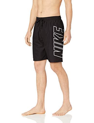 Nike Swim Men's Logo Breaker 9" Volley Short Swim Trunk Swimwear, Black, Medium