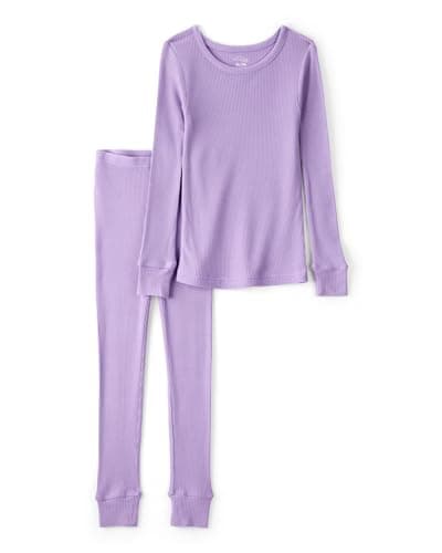 Carter's Girl PurelySoft Long-Sleeve 2-Piece Pajamas, Purple Solid, 3T
