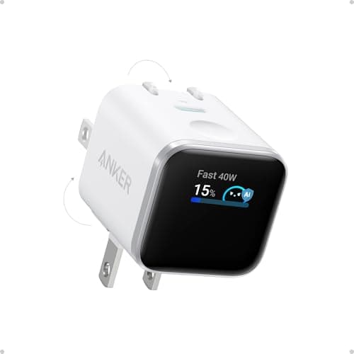 Anker Nano Smart Display Charger, 45W Max Fast Charger USB C for iPhone 17