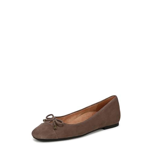 Vionic Women's Klara Ballet Flat, Driftwood Suede, 8