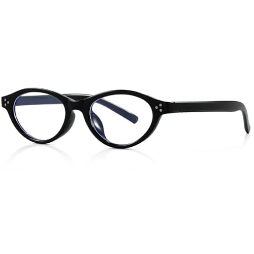 SevenColor Fashion Oval Blue Light Glasses for Women 90s Vintage Eyeglasses