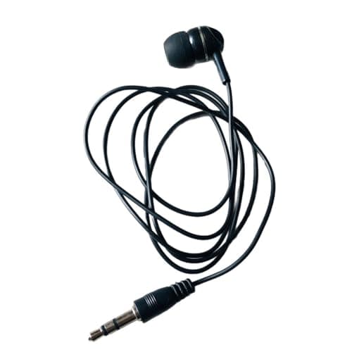 VLSQHNCF Single-Side Earphone Economical Mono Earbuds in Ear Noise Isolating Headphone,3.5mm Plug Reinforced Cord Compatible Smartphones MP3 Players Earphone for Most Types of Products