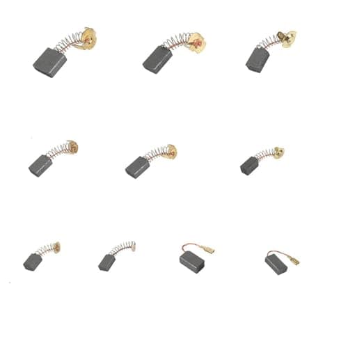 Electric Motor Carbon Brushes 60Pcs 10 Different Models for Replacement Repair Power Tool Part