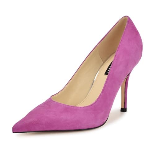 Nine West Women's Gemmha Pump, Dark Pink Suede 650, 7