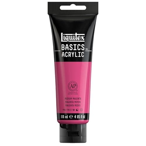 Liquitex BASICS Acrylic Paint, 4-oz Tube, Medium Magenta