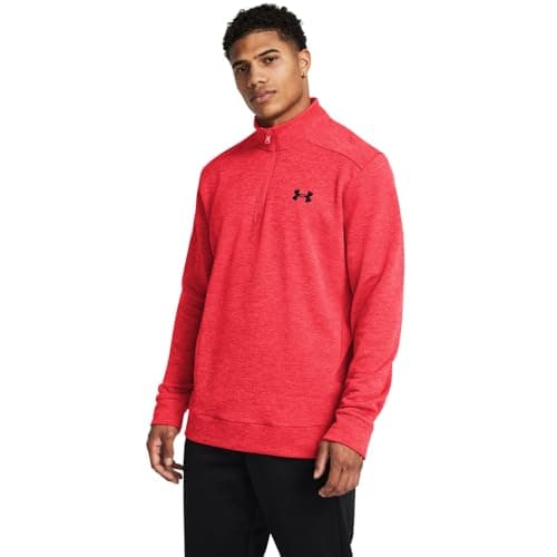 Under Armour Men's Armour Fleece Twist Quarter Zip, (713) Racer Red / / Black, Small