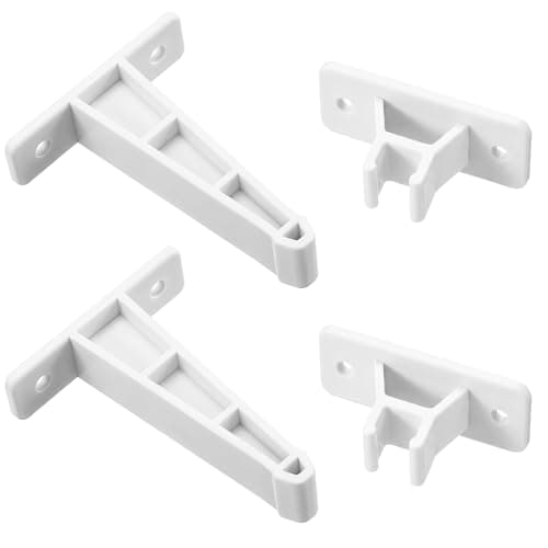 RattanView 2 Packs Camper Door Latch 3 Inch C Style White Plastic for RV