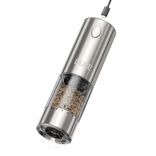 Electric Salt and Pepper Grinder Rechargeable Pepper Mill Shakers with LED light, Upgraded Larger Capacity with Adjustable Coarseness and Kitchen Appliances for New House Warming Gifts
