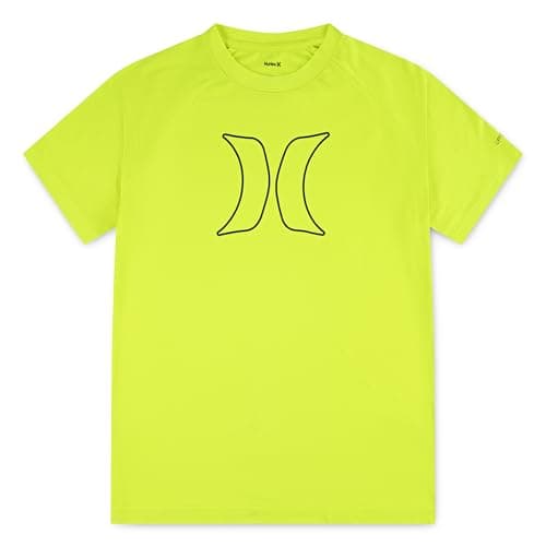 Hurley Graphic UPF 50+ Rash Guard Swim Shirt, Volt, 3T