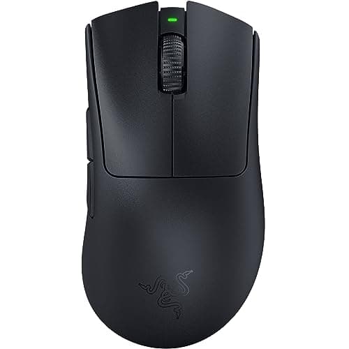 Razer DeathAdder V3 Pro Wireless Gaming Mouse: 63g Ultra Lightweight - Focus Pro 30K Optical Sensor - HyperSpeed Wireless - Fast Optical Switches Gen-3-5 Programmable Buttons - 90 Hr Battery - Black