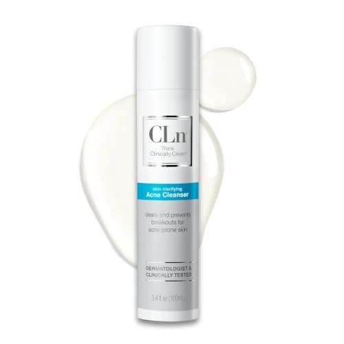 CLn® Acne Cleanser-Facial Cleanser with 0.5% Salicylic Acid to Eliminate Blackheads & Breakouts, Oil-Free & Fragrance-Free, 3.4 fl. oz.